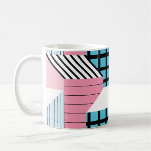 Seamless pattern with abstract geometric shapes coffee mug