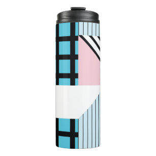 Seamless pattern with abstract geometric shapes thermal tumbler