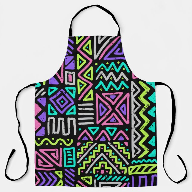  seamless pattern with abstract lines. geometric a apron (Front)