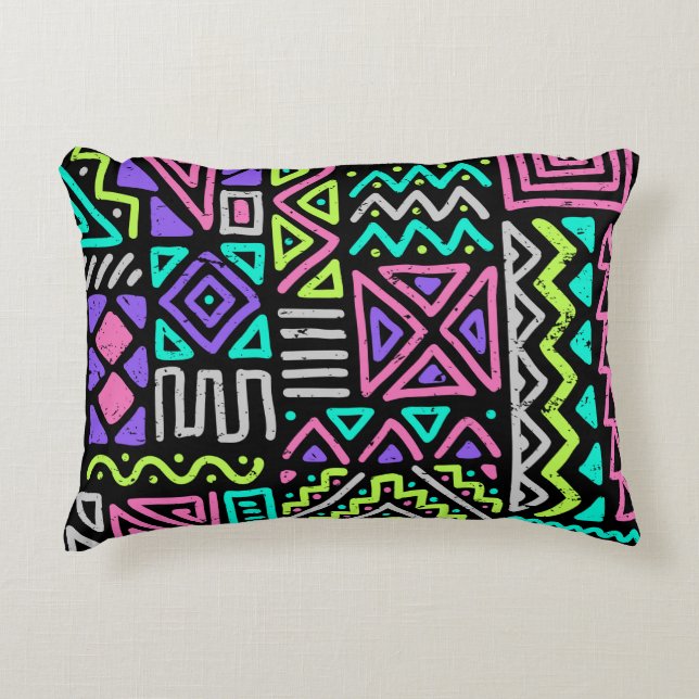  seamless pattern with abstract lines. geometric a decorative cushion (Front)