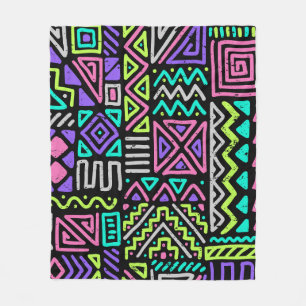 seamless pattern with abstract lines. geometric a fleece blanket