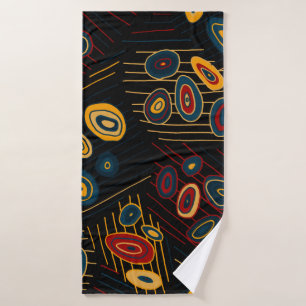 Seamless pattern with abstract modern doodles. Bri Bath Towel