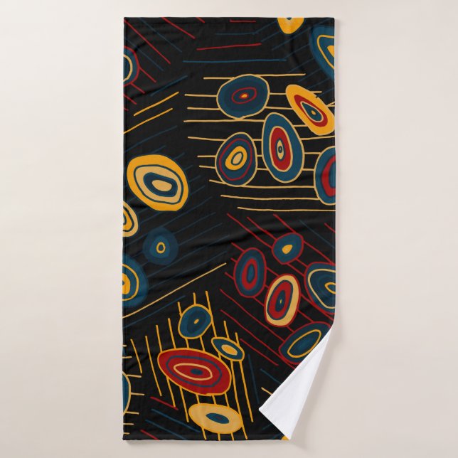 Seamless pattern with abstract modern doodles. Bri Bath Towel (Bath Towel)