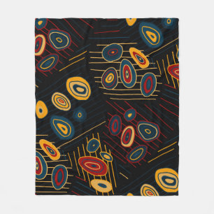 Seamless pattern with abstract modern doodles. Bri Fleece Blanket