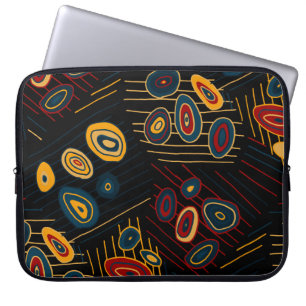 Seamless pattern with abstract modern doodles. Bri Laptop Sleeve