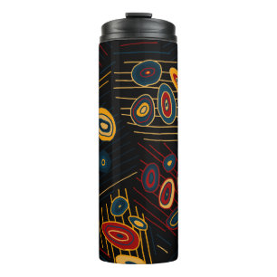 Seamless pattern with abstract modern doodles. Bri Thermal Tumbler