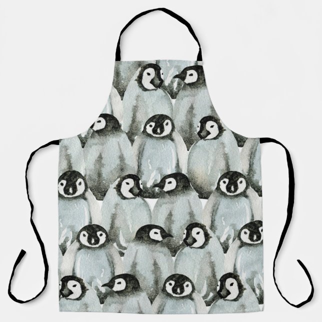 Seamless pattern with adorable penguins. apron (Front)