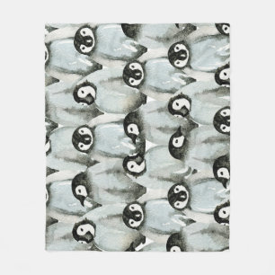 Seamless pattern with adorable penguins. fleece blanket