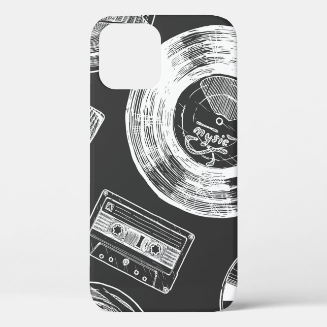 Seamless pattern with Audio and video carriers. Vi Case-Mate iPhone Case (Back)