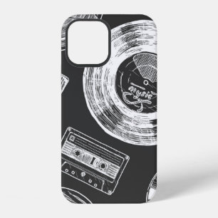 Seamless pattern with Audio and video carriers. Vi iPhone 12 Case
