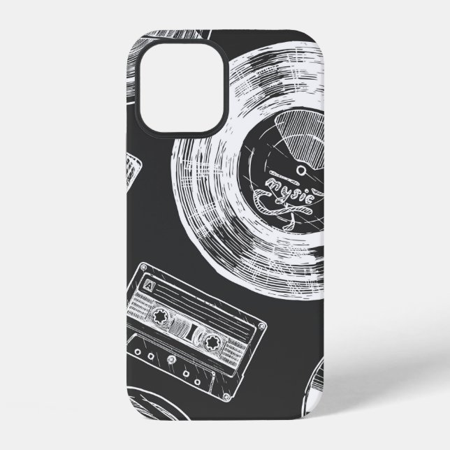 Seamless pattern with Audio and video carriers. Vi iPhone Case (Back)