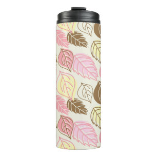 Seamless pattern with autumn leafs thermal tumbler