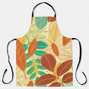 Seamless pattern with autumn leaves apron
