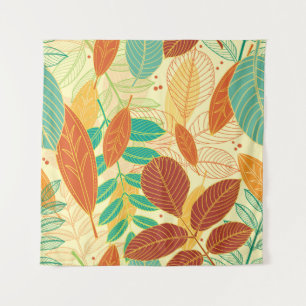 Seamless pattern with autumn leaves tapestry