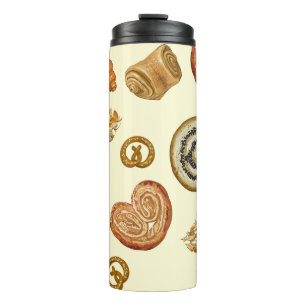Seamless pattern with bakery product thermal tumbler