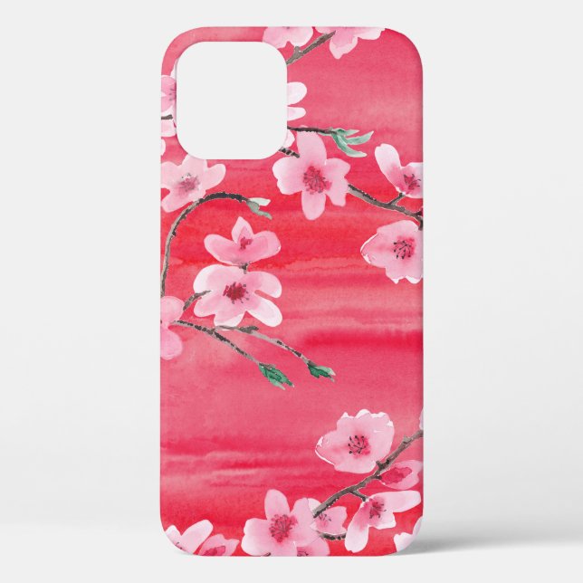 Seamless pattern with Beautiful Cherry blossom flo Case-Mate iPhone Case (Back)