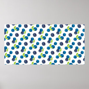 Seamless pattern with berries poster