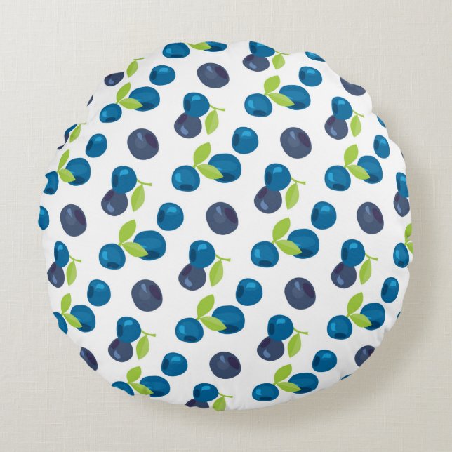 Seamless pattern with berries round cushion (Front)