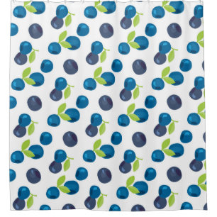 Seamless pattern with berries shower curtain