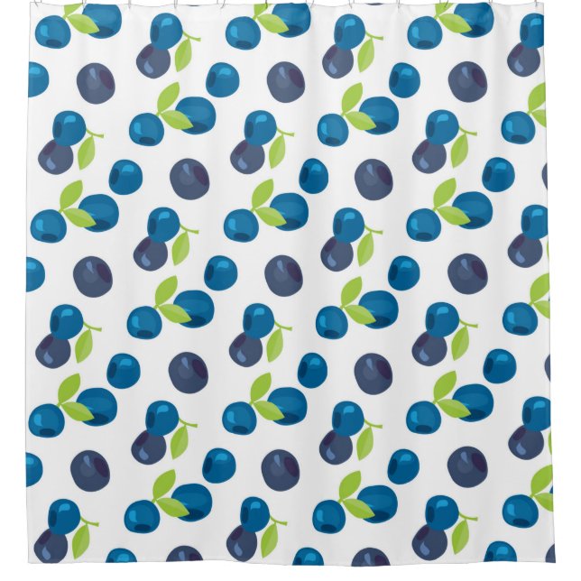 Seamless pattern with berries shower curtain (Front)