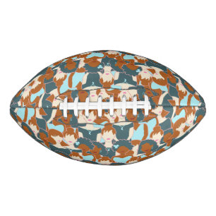 Seamless pattern with black girls and white girls american football