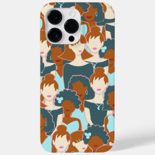 Seamless pattern with black girls and white girls Case-Mate iPhone 14 pro max case