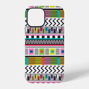 Seamless pattern with bright abstract geometric li iPhone 12 case
