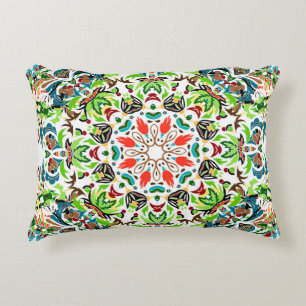 seamless pattern with bright floral ornament. Vin Decorative Cushion