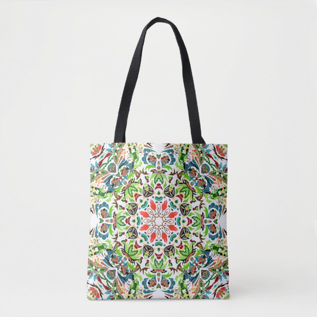  seamless pattern with bright floral ornament. Vin Tote Bag (Front)