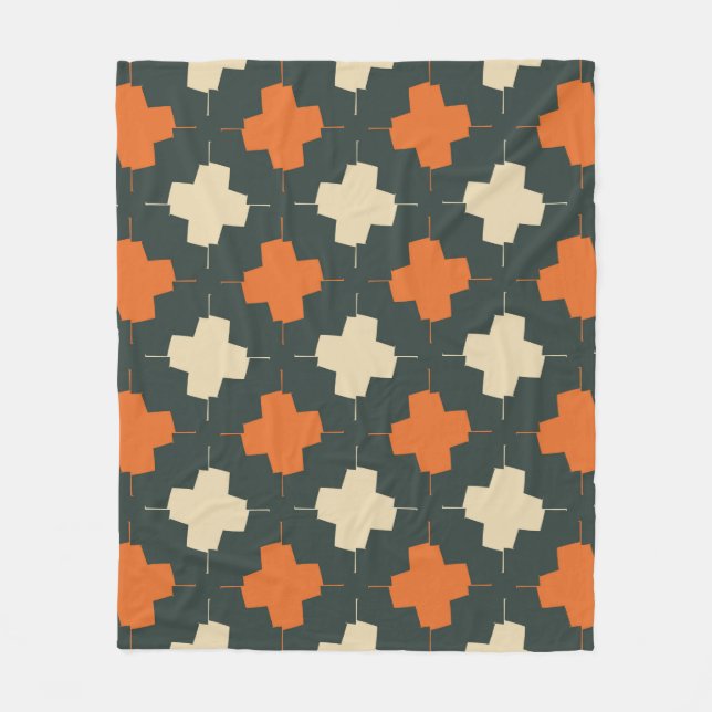 Seamless pattern with bright geometric elements on fleece blanket (Front)