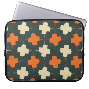 Seamless pattern with bright geometric elements on laptop sleeve