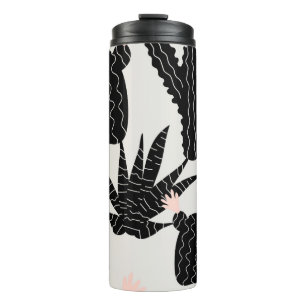 Seamless pattern with cacti illustration thermal tumbler