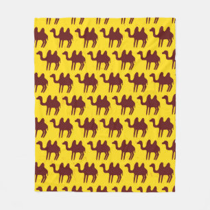 Seamless pattern with camels. fleece blanket