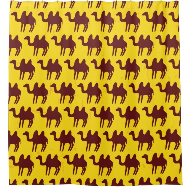 Seamless pattern with camels.  shower curtain (Front)