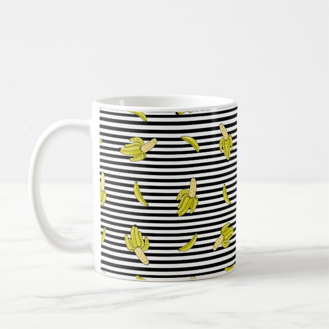 Seamless pattern with cartoon patch badges with ba coffee mug (Left)