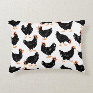 Seamless pattern with chicken decorative cushion