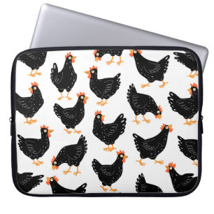 Seamless pattern with chicken laptop sleeve