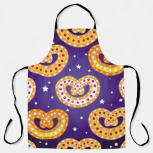Seamless pattern with Christmas sweets. Vintage il Apron
