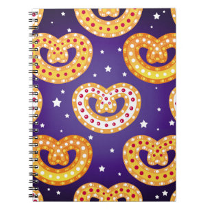 Seamless pattern with Christmas sweets. Vintage il Notebook