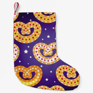 Seamless pattern with Christmas sweets. Vintage il Small Christmas Stocking