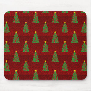 Seamless pattern with Christmas trees Mouse Mat