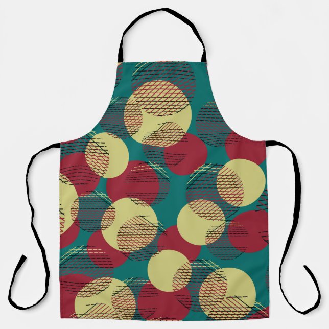 Seamless pattern with circles and lines.  apron (Front)