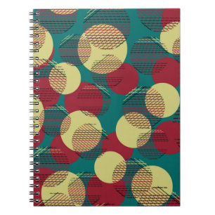 Seamless pattern with circles and lines. notebook