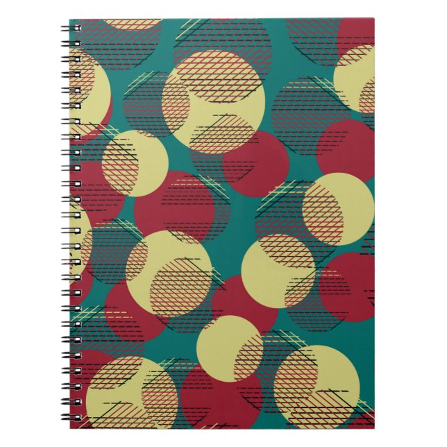 Seamless pattern with circles and lines.  notebook (Front)