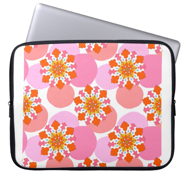 Seamless pattern with colorful mandalas. Bright te Laptop Sleeve (Front)