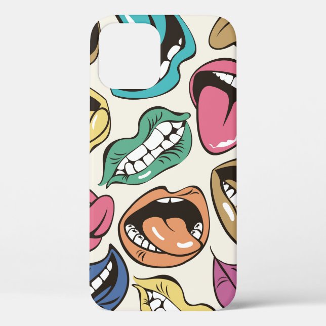  seamless pattern with coloured lips with differen Case-Mate iPhone case (Back)