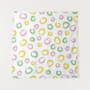 Seamless pattern with colourful circles,  pink,  g tapestry