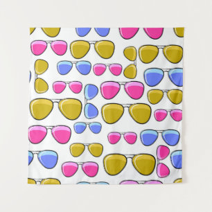 Seamless pattern with colourful fashion retro avia tapestry