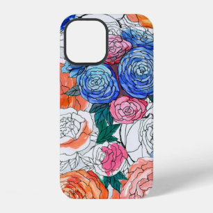 Seamless pattern with colourful flowers iPhone 12 case