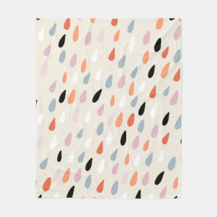 Seamless pattern with colourful hand drawdrops sta fleece blanket